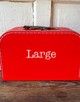 Red Cardboard Suitcases