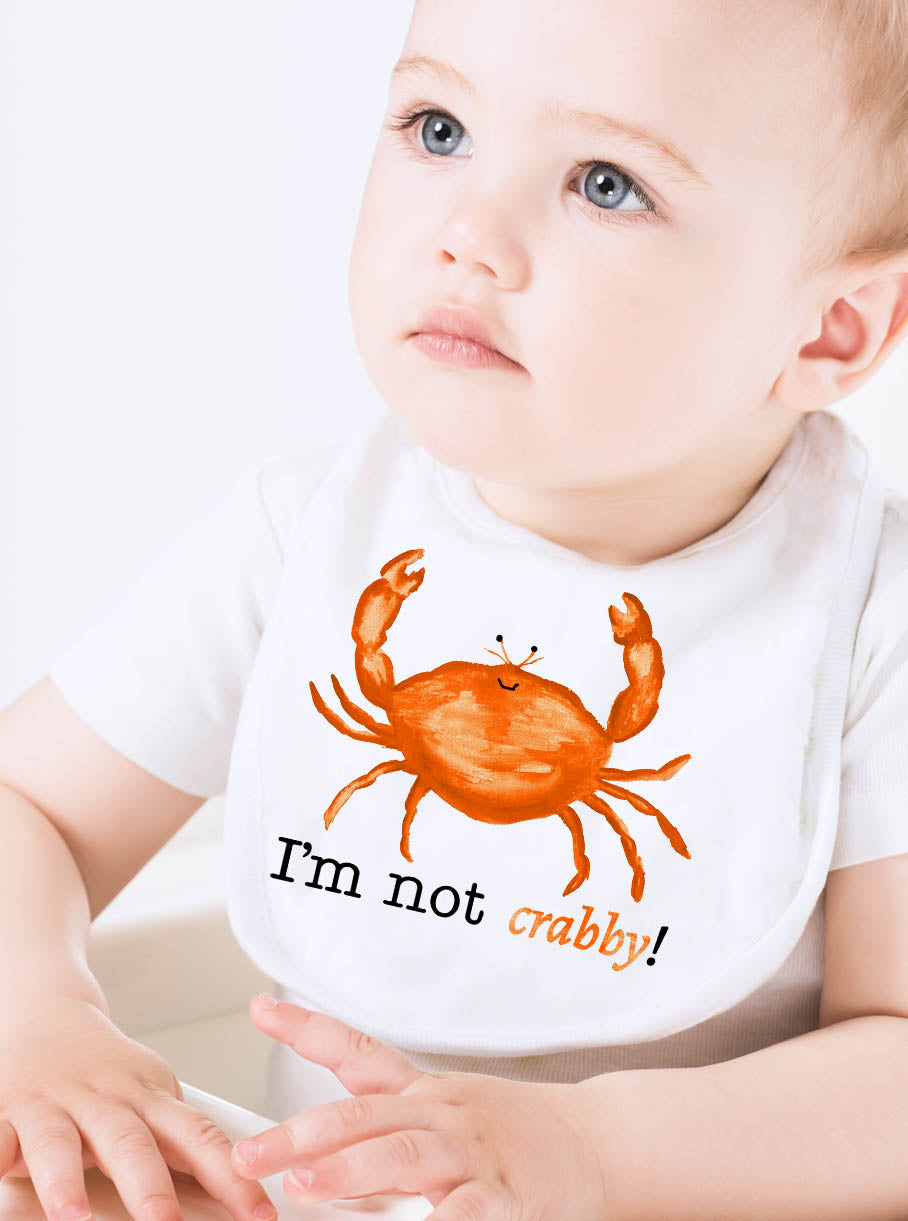 Too Cute To Be Crabby Baby Bib – KnollwoodLane