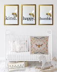 Floral Bee Baby Blanket