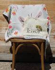 Floral Bee Baby Blanket