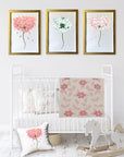 Pink Flowers Baby Blanket