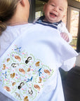 Woodland Animals & Flowers Burp Cloth