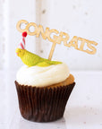 Congrats Wood Cake Topper