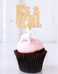 It's a Girl Wood Cake Topper