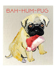 Bah Hum Pug Dishcloth Set
