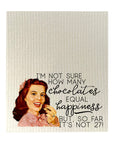 Chocolates Equal Happiness Dishcloth Set