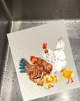 Chicken Family Dishcloth Set