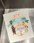 Welcome To Our Circus Dishcloth Set