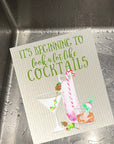 Christmas Cocktails Dishcloth Set