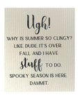 Clingy Summer, Spooky Season Is Here Dishcloth Set