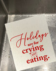 Crying and Eating -  Bio-degradable Cellulose Dishcloth Set of 2