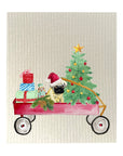 Christmas Wagon Dishcloth Set