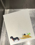 Dog Cat Sled Dishcloth Set