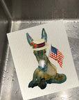 Patriotic Donkey Dishcloth Set