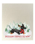 Dachshund Through The Snow Dishcloth Set