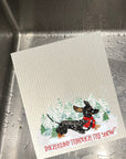 Dachshund Through The Snow Dishcloth Set
