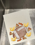 Football and Food Dishcloth Set