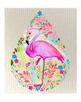 Floral Flamingo Dishcloth Set