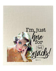 Here For The Snacks Bio-degradable Cellulose Dishcloth Set of 2
