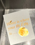 Home Is Where Mom Is Bio-degradable Cellulose Dishcloth Set of 2