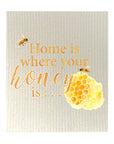Home Is Where Your Honey Is Bio-degradable Cellulose Dishcloth Set of 2