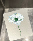 White Hydrangea Dishcloth Set