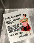 I Ate A Pizza Bio-degradable Cellulose Dishcloth Set of 2