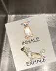 Inhale Exhale Yoga Dogs Bio-degradable Cellulose Dishcloth Set of 2