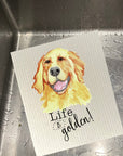 Life Is Golden Bio-degradable Cellulose Dishcloth Set of 2