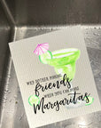 Margaritas Bio-degradable Cellulose Dishcloth Set of 2