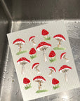 Mushroom Collage Bio-degradable Cellulose Dishcloth Set of 2