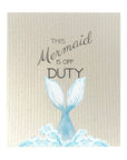Mermaid Off Duty Bio-degradable Cellulose Dishcloth Set of 2