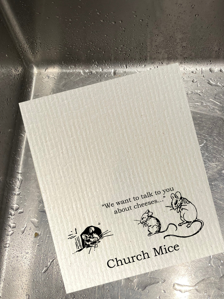 Church Mice -  Bio-degradable Cellulose Dishcloth Set of 2