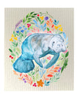 Floral Manatee Dishcloth Set