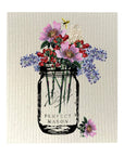 Mason Jar With Bee Dishcloth Set
