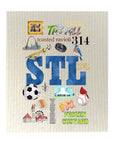 STL Collage Color Dishcloth Set
