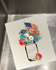 Patriotic Mason Jar Dishcloth Set