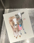 Patriotic Calves Dishcloth Set