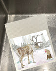 Reindeer And Hedgehog Dishcloth Set