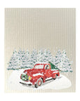 Red Christmas Truck Dishcloth Set