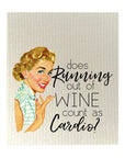 Running Out Of Wine Dishcloth Set