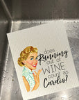 Running Out Of Wine Dishcloth Set