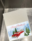 Santa Camper Dishcloth Set