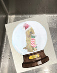 Snow Globe Dog Dishcloth Set