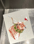 Snowy Longhorn Dishcloth Set