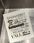 Sassy Southern Saying Dishcloth Set