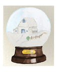 Snow Globe White Barn Dishcloth Set