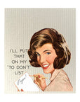 To Don't List Dishcloth Set