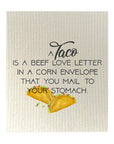 Taco Love Letter Dishcloth Set