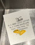 Taco Love Letter Dishcloth Set